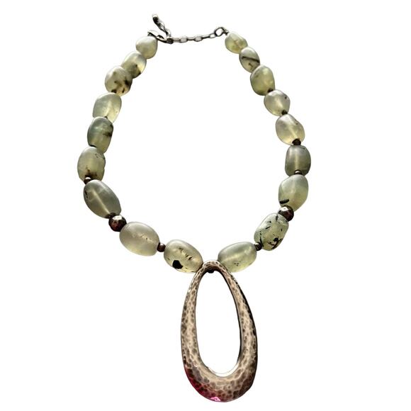Silpada Jewelry - Silpada 925 Sterling Silver Pendant & Beaded Stone Necklace